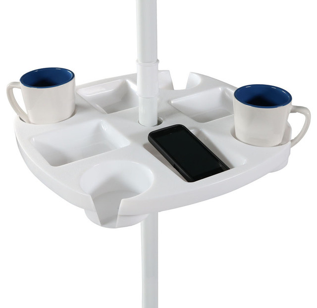 Sunnydaze Beach Umbrella Drink Snack Holder Table Accessory for Picnic