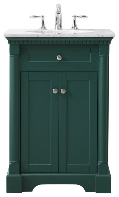 Elegant Decor VF53024GN 24" Single Bathroom Vanity Set, Green