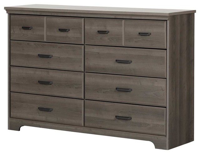 Versa 8 Drawer Double Dresser Transitional Dressers By