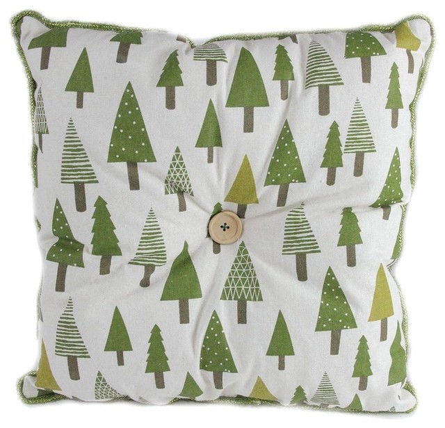 15 Forest Green Tree Print Rustic Woodland Decorative Christmas
