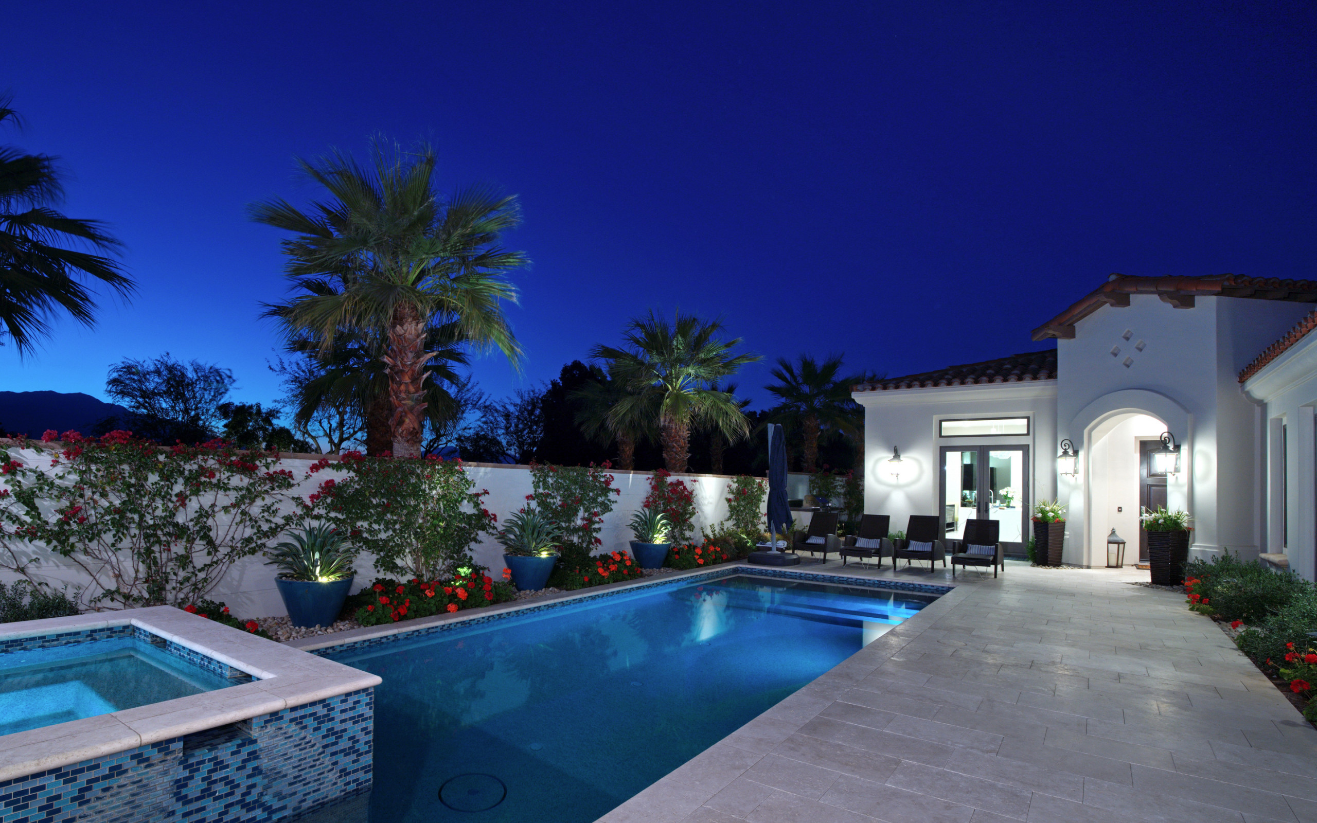 Desert Twilight Outdoor Pool