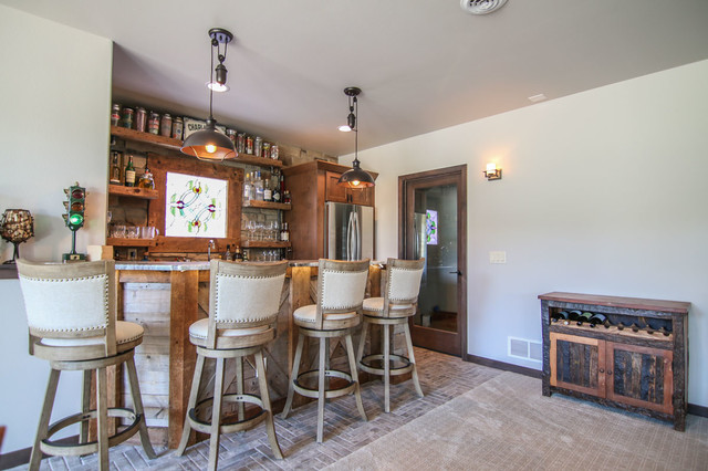 Transitional Ranch klassisch-modern-hausbar