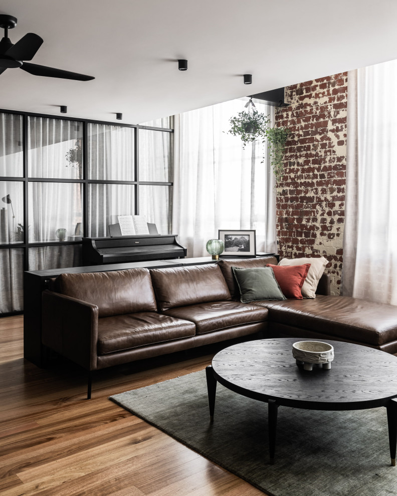 Industrial living room in Melbourne.