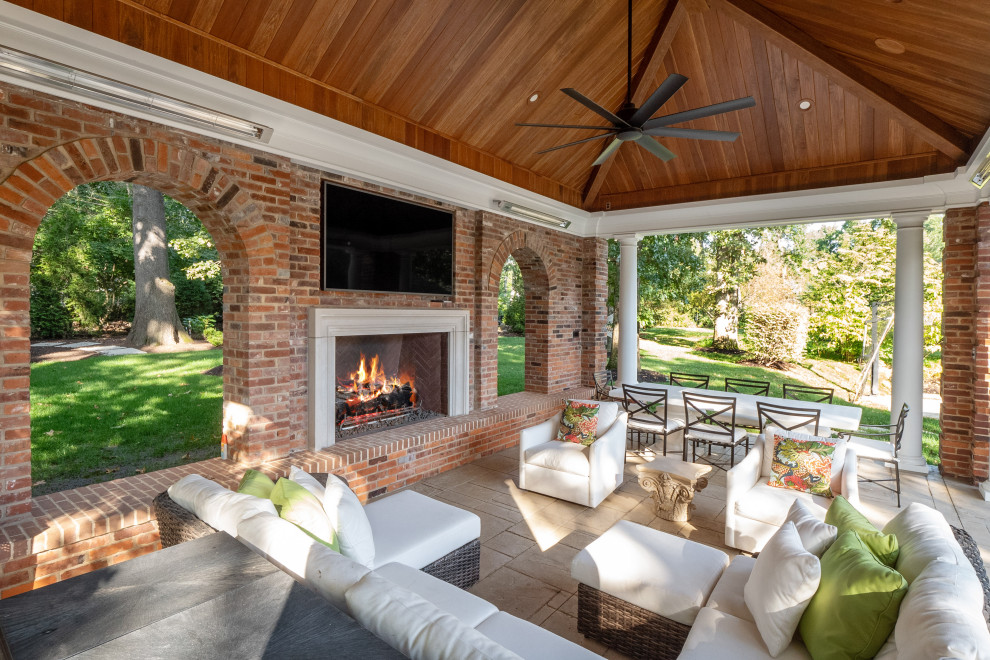 Ladue, MO 1M Exterior Renovation and Cabana Traditional Patio St