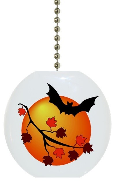 Bat And Fall Leaves Ceiling Fan Pull Traditional Accessories By Carolina Hardware Decor Llc Bat And Fall Leaves Ceiling Fan Pull