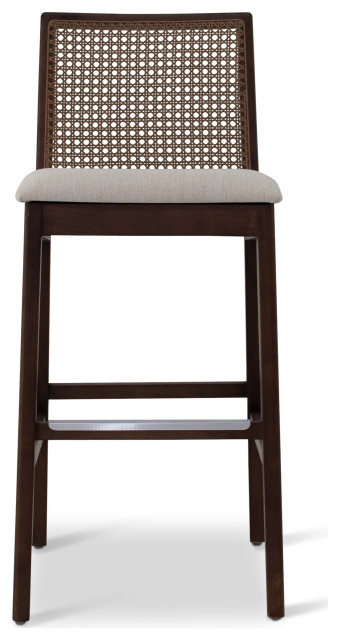 Modern Brazilian, Nardia, Cane Bar Stool - Tropical - Bar Stools And ...