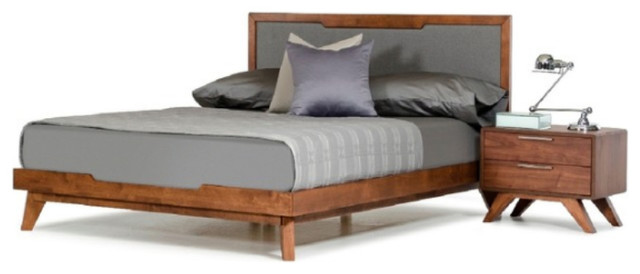 Nova Domus Soria Gray and Walnut Bed, California King - Midcentury - Platform Beds - by Vig ...