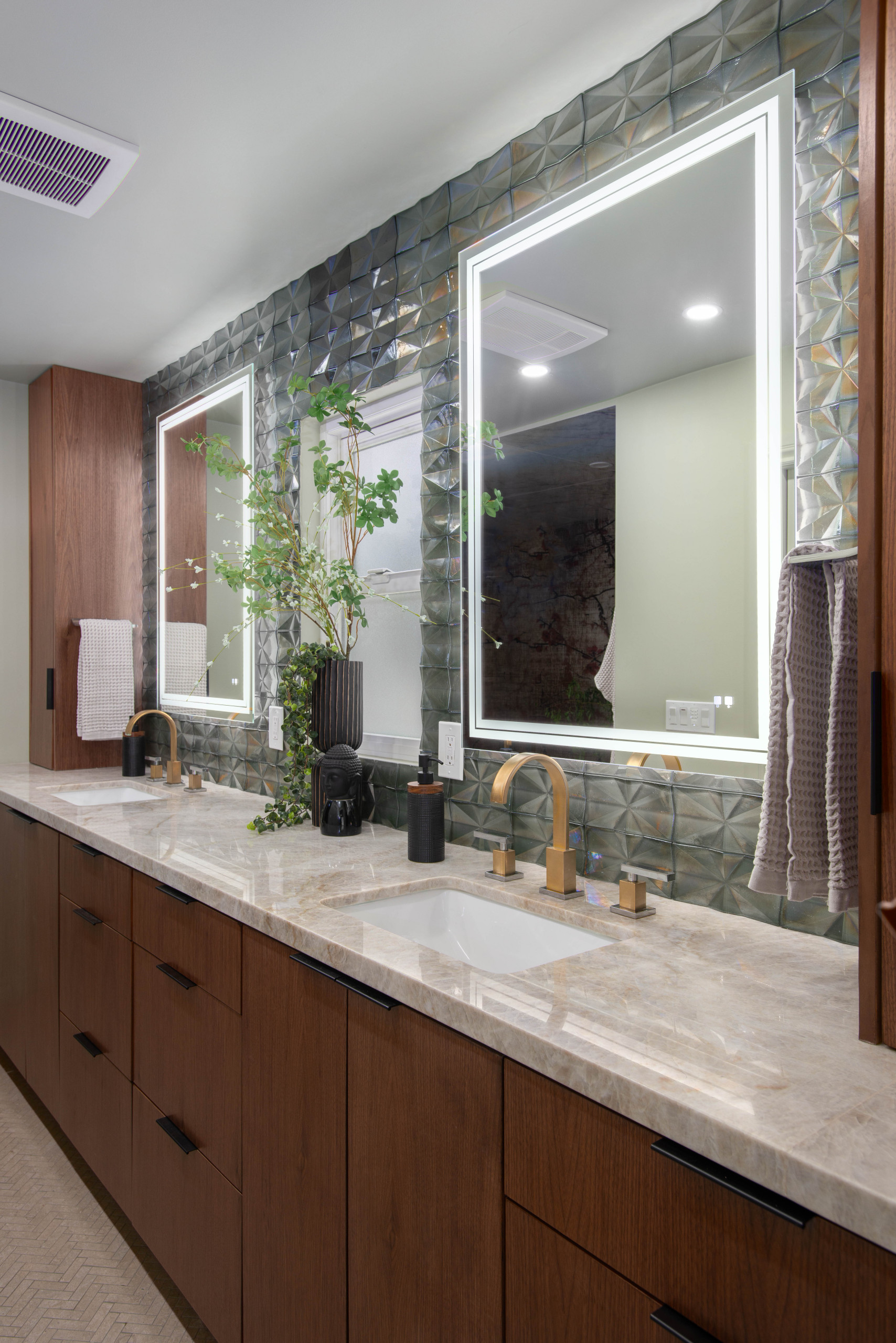 Modern Asian Inspired Primary Bathroom