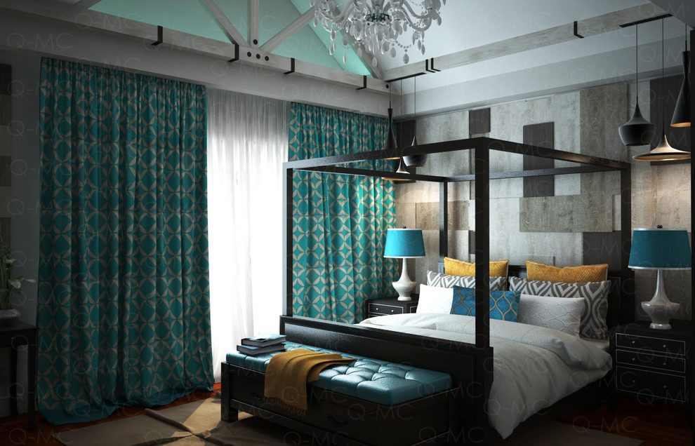 Дзиайн интерьера спальни в частном доме