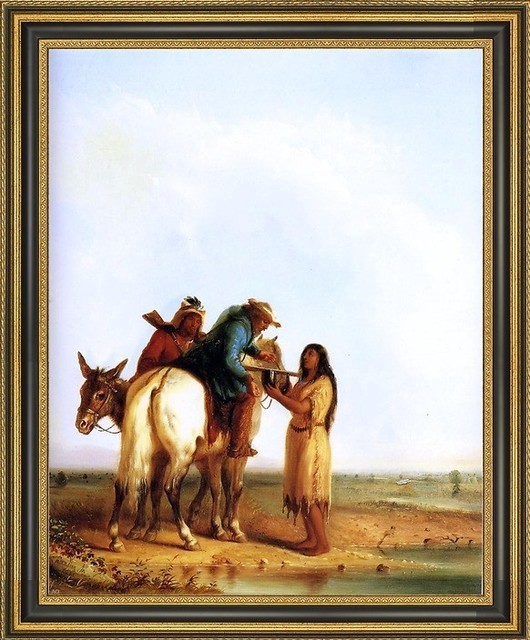 The Trappers/' Camp by Albert Bierstadt Giclee Canvas Print