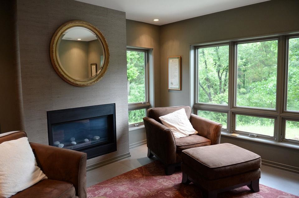 Grasscloth Installations: Dining Room, Sitting Room & Bedroom