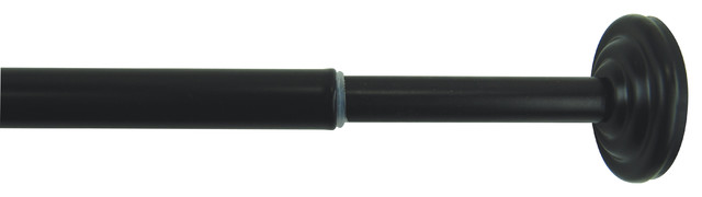 Versailles 1/2" Diameter Mini Tension Rod, Black, 24/36"