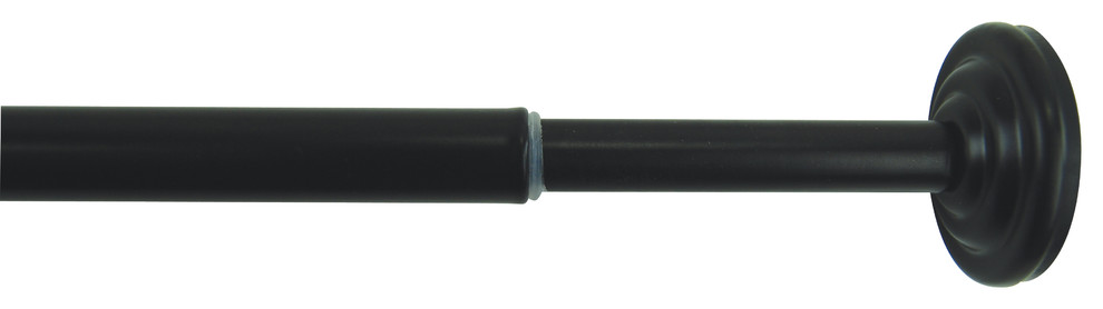 Versailles 1/2" Diameter Mini Tension Rod, Black, 24/36"