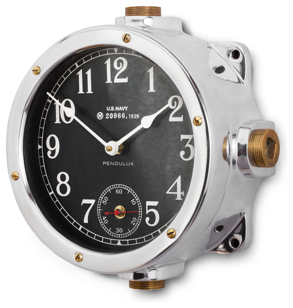 Pendulux Navy Master Wall Clock Black Beach Style Wall Clocks by