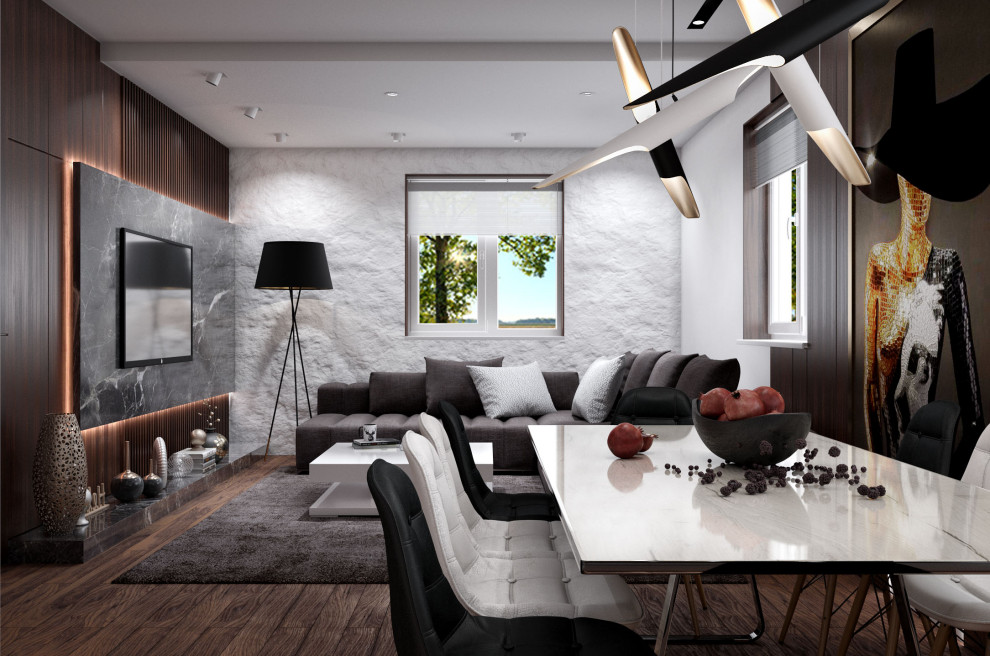 Кухня-гостиная в частном доме