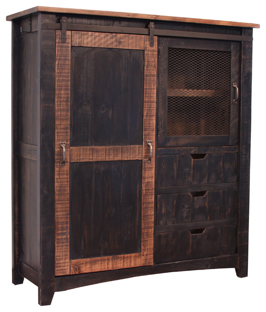 Greenview Rustic Black Farmhouse Style Armoire Gentleman S Chest Greenview Rustic Black Farmhouse Style Armoire Gentleman S Chest