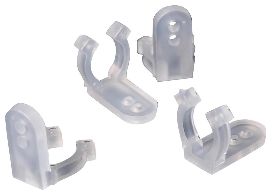 DELight 50pcs 1/2" 13mm Pvc Wall Mount Holder Clips for LED Rope Lights