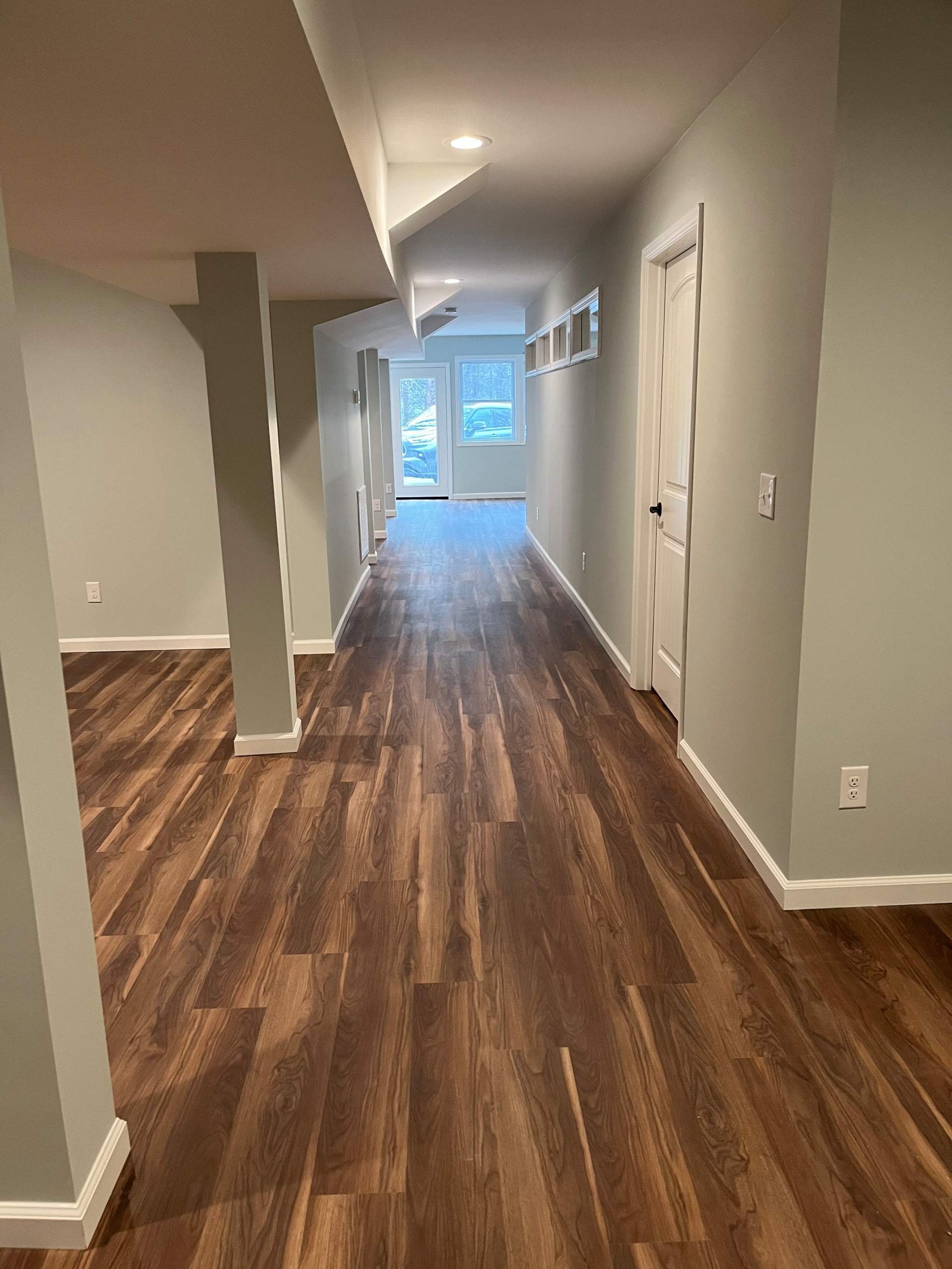 Travelers Rest remodel transformed a garage/ basement into living space