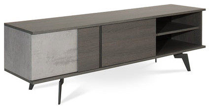Atreo Modern Faux Concrete and Gray Tv Stand