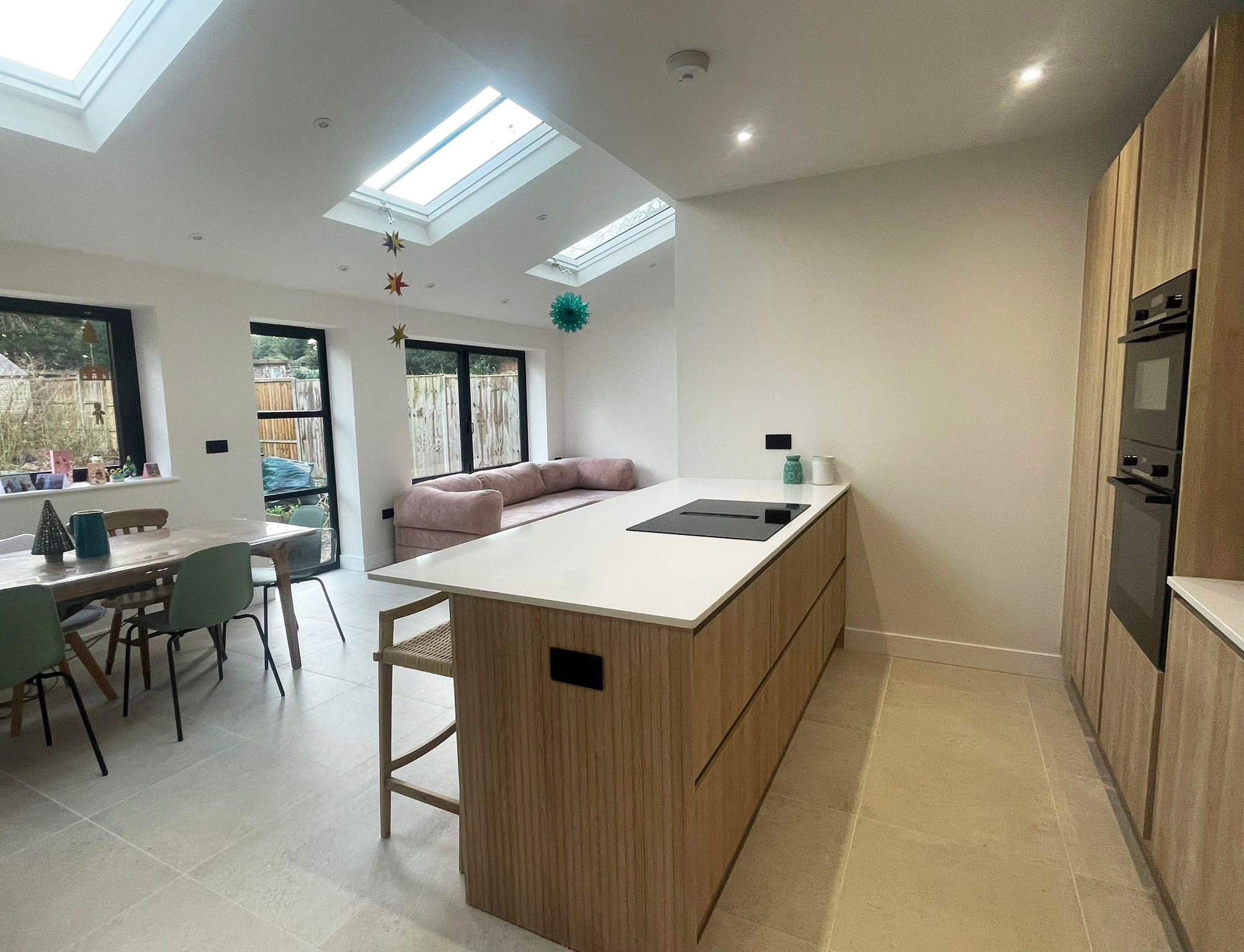 View of open-plan kitchen and living space