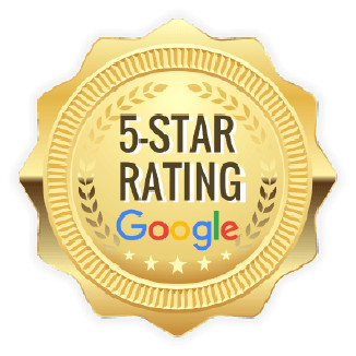 5 stars rating on Google