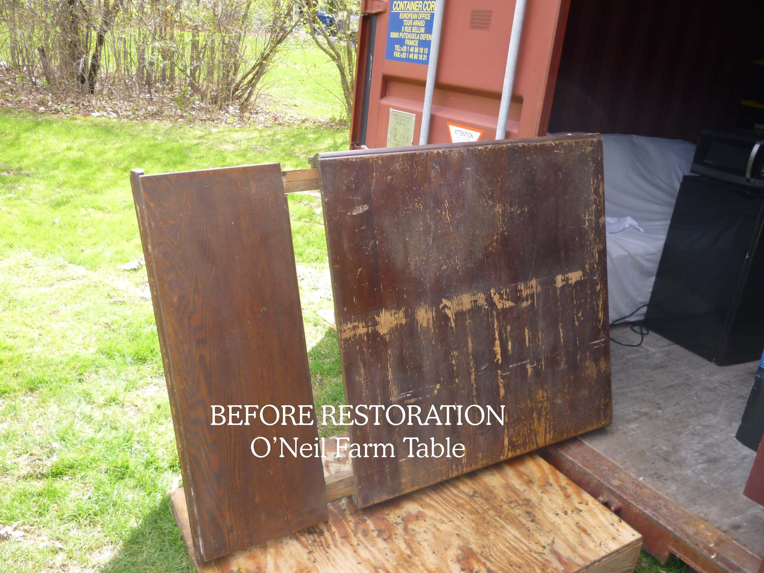 O'Neil farm table restoration