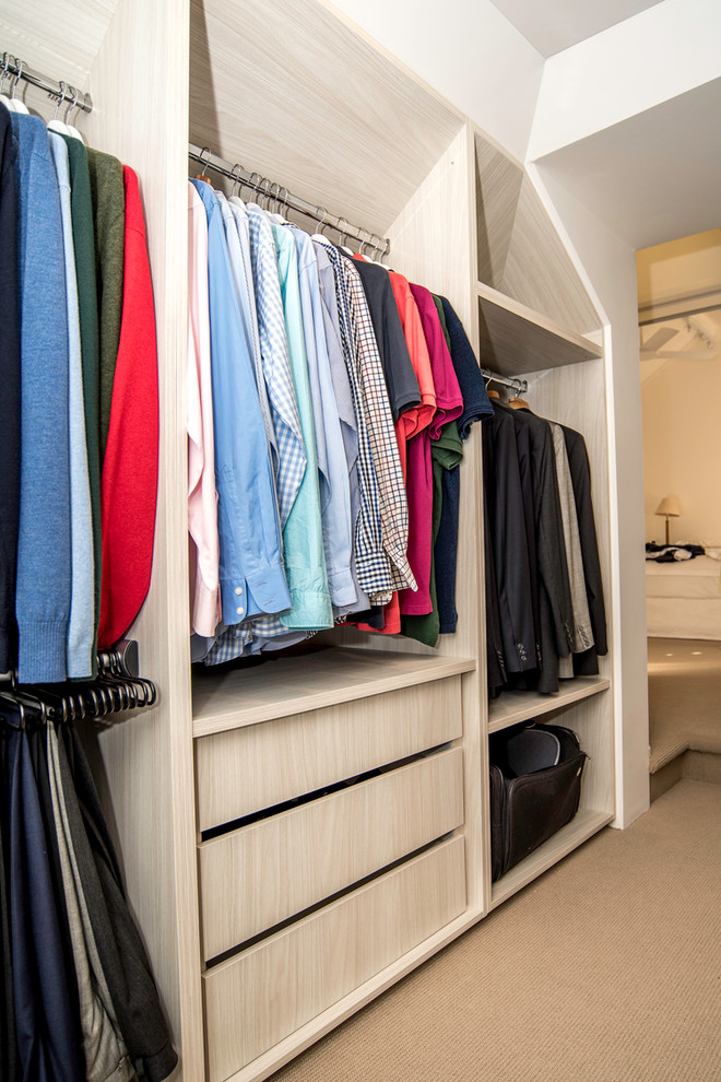 Contemporary storage and wardrobe in Sydney.