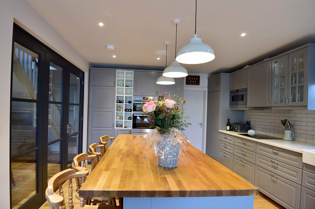 Open Plan Kitchen in Family Home transitional-kitchen