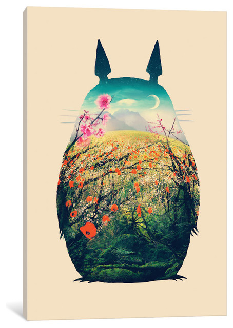 "Tonari No Totoro" by Victor Vercesi, Canvas Print, 40x26"