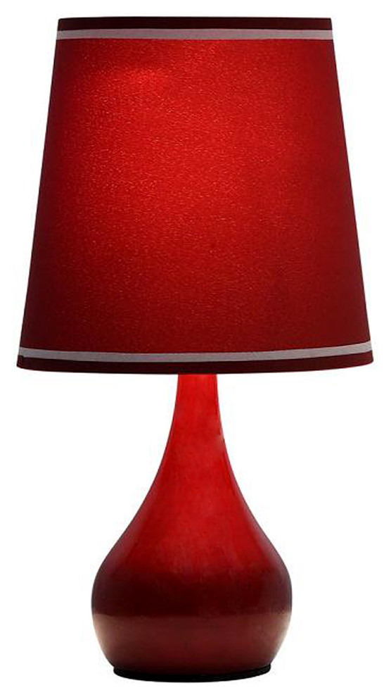 15 Tall Metal Touch Table Lamp With Burdy Finish And Modern Design Fabric S