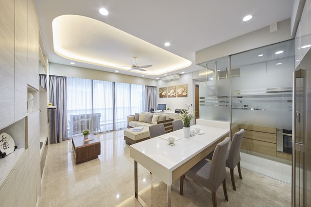 Seastrand @Pasir Ris Link modern-vardagsrum