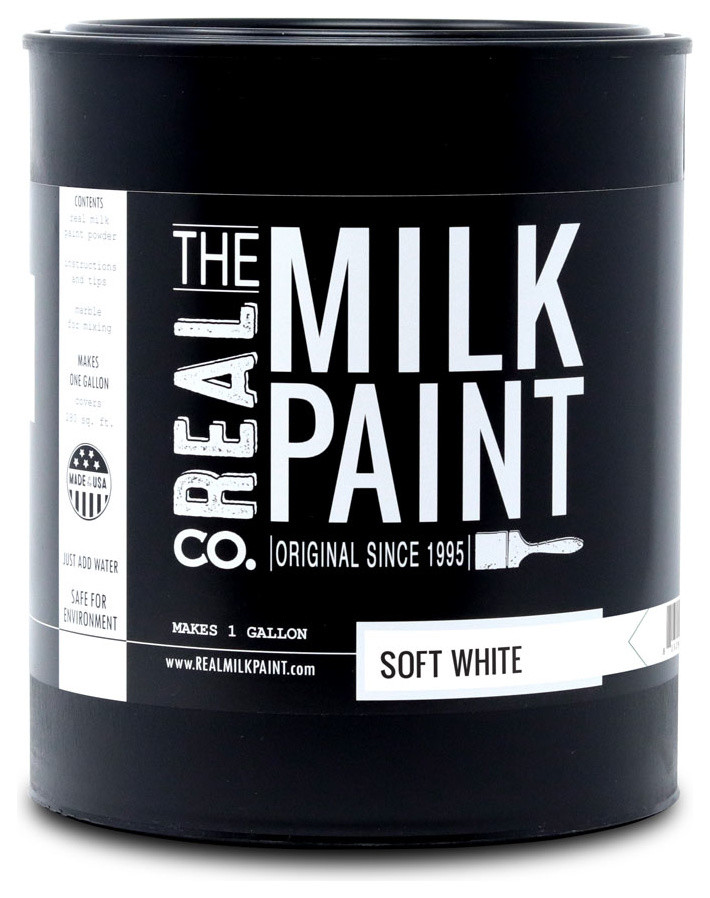 Milk Paint, Soft White, Gallon Traditional Paint by Real Milk