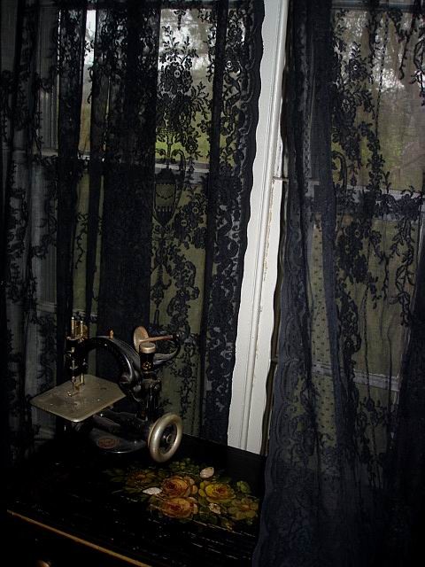 Black Lace Steampunk Project Eclectic, Black Lace Curtains