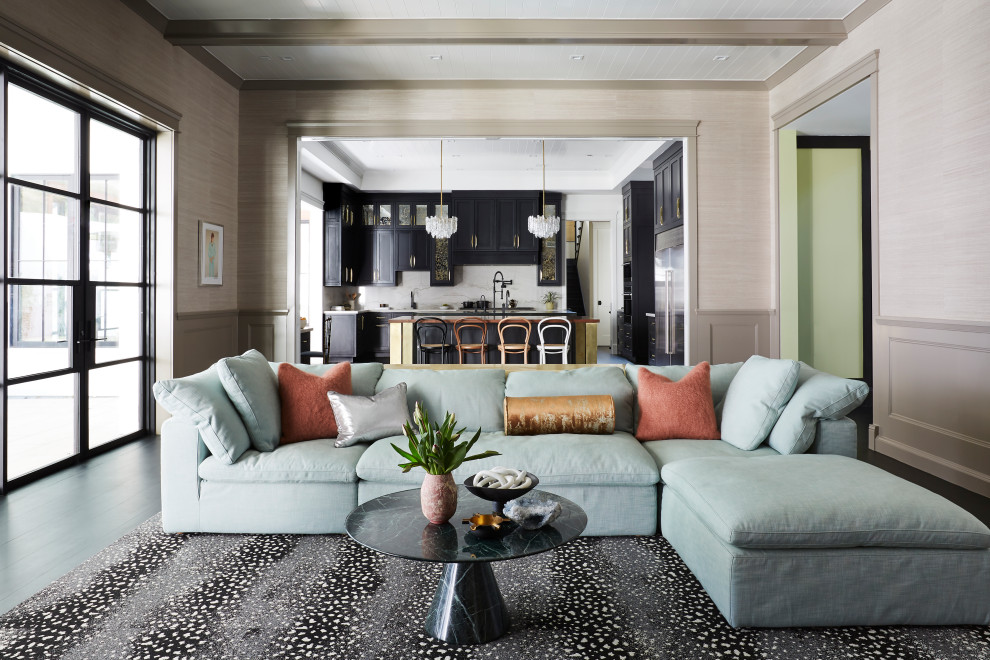 Bel Air Contemporary - Inspiration for a transitional living room remodel in Los Angeles