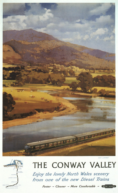 Conway Valley Old Railway Advertising Poster reproduction