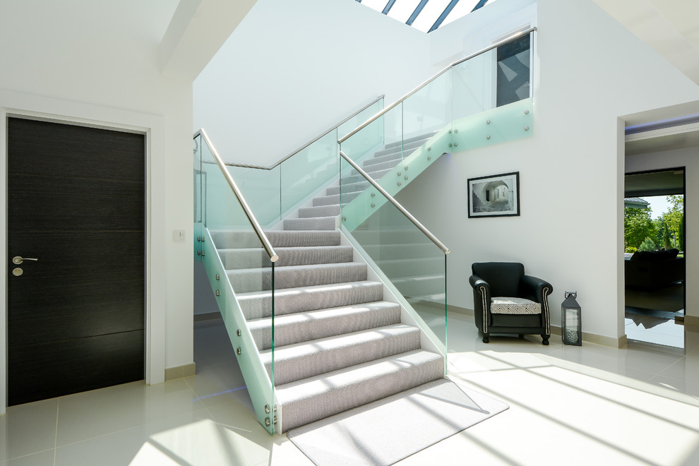 Contemporary staircase in Channel Islands.