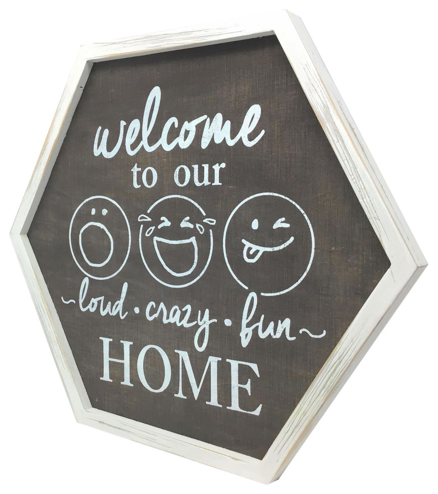 Wooden Welcome To Our Home Decorative Wall Art - Farmhouse - Prints And