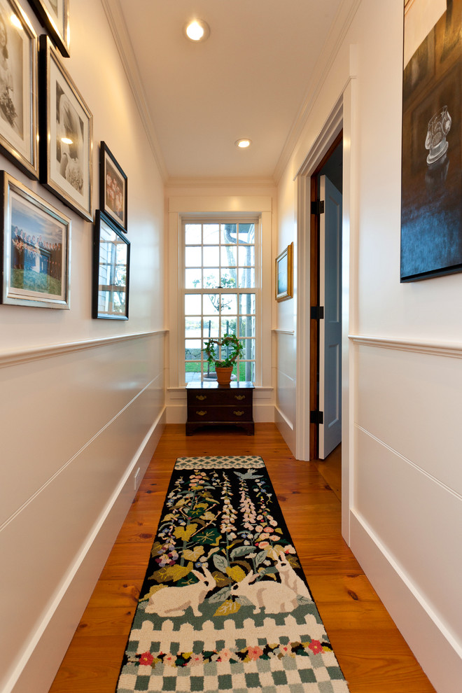 This is an example of a traditional hallway in Boston.