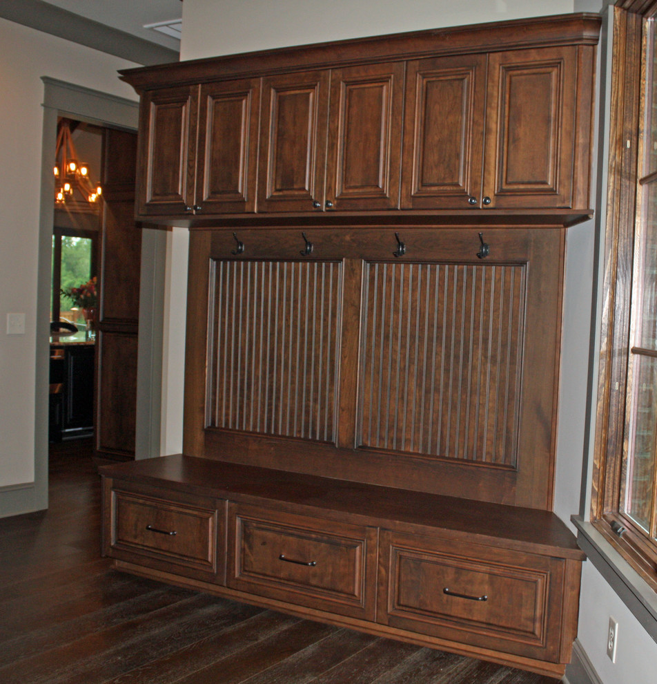 Entryway - rustic entryway idea in Charlotte