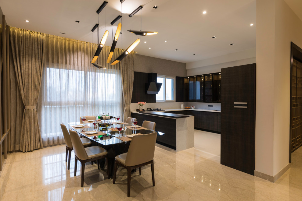 Photo of a contemporary dining room in Bengaluru.