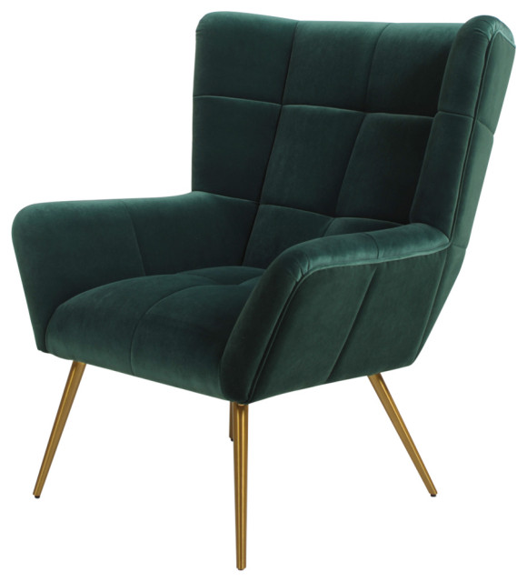 forest green wingback chair