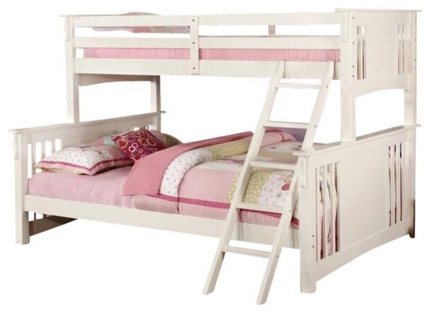 Marlie Bunk Bed Craftsman Beds By Totally Kids Fun Marlie Bunk Bed White Extra Long Twin Over Queen