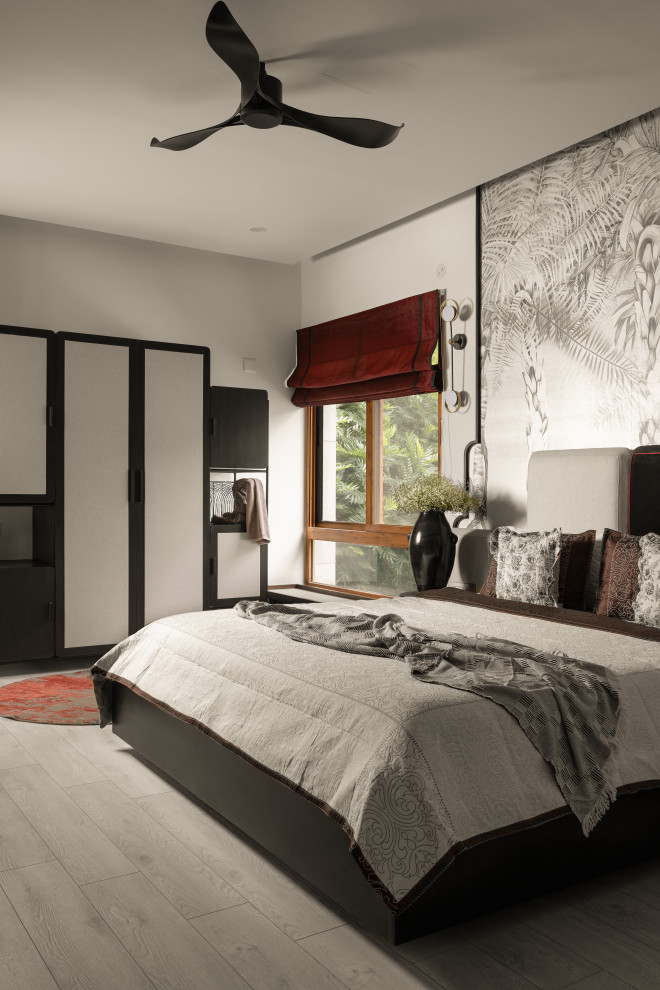 Inspiration for a contemporary bedroom in Bengaluru.