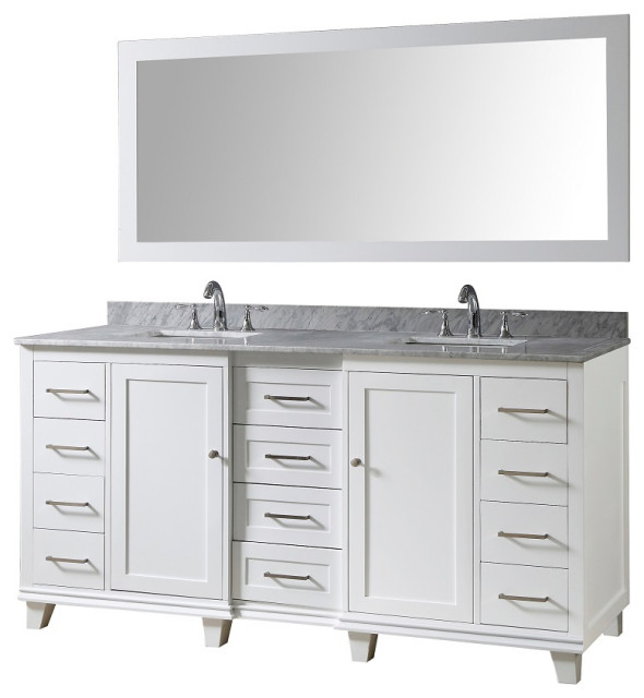 72" Ultimate Classic Bath Vanity Transitional Bathroom Vanities And
