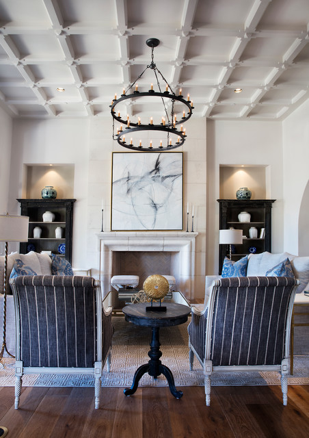 Santa Barbara Transitional mediterraneen-salon