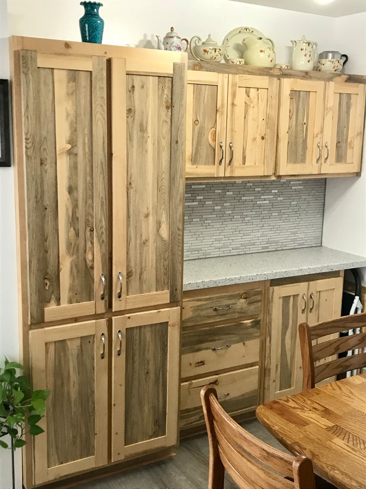 Example of a minimalist kitchen design in Denver