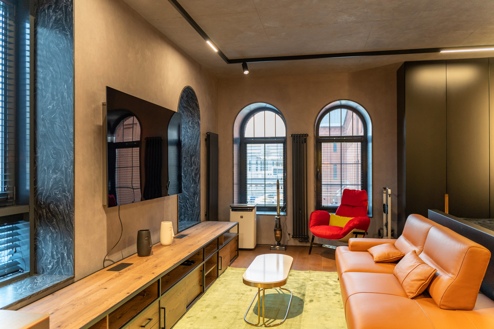 Брутальный интерьер аппартамоентов в ЖК Резиденции Архитекторов