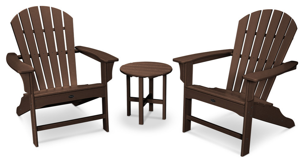 Cape Cod Shellback 3-Piece Adirondack Set - Transitional - Outdoor Lounge Sets - by POLYWOOD | Houzz