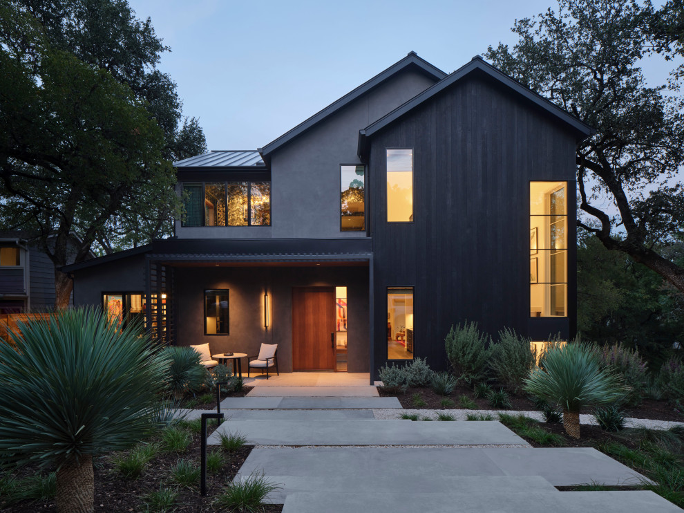 Inspiration for a transitional exterior home remodel in Austin
