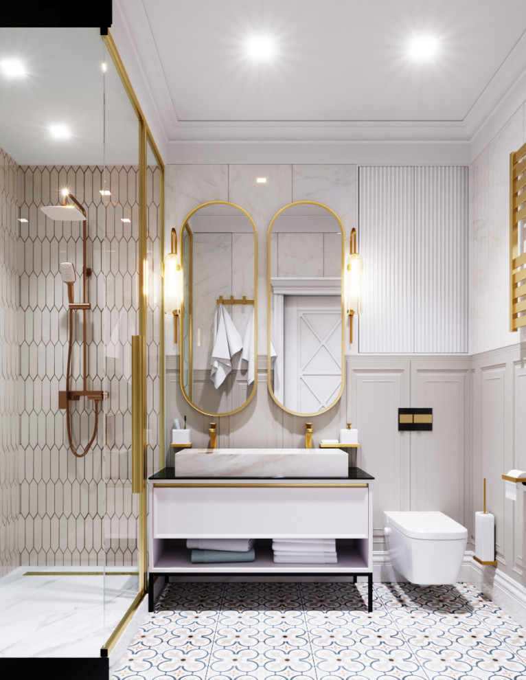 Дизайн ванной комнаты и душевой комнаты в классическом стиле. Вариации.